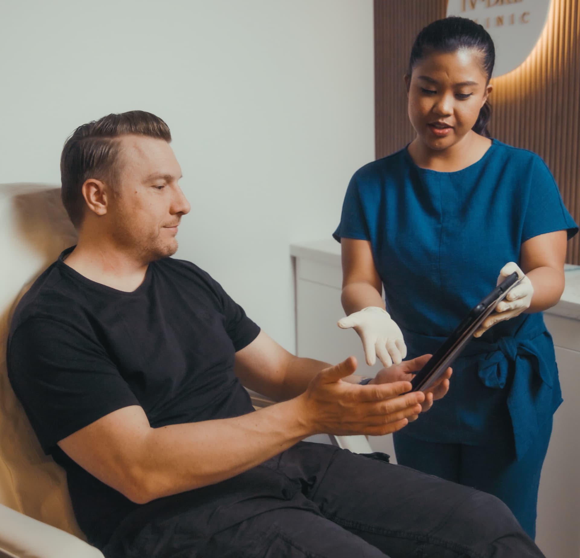 Maria Raluca Simion in consultation at IV Drip Clinic London
